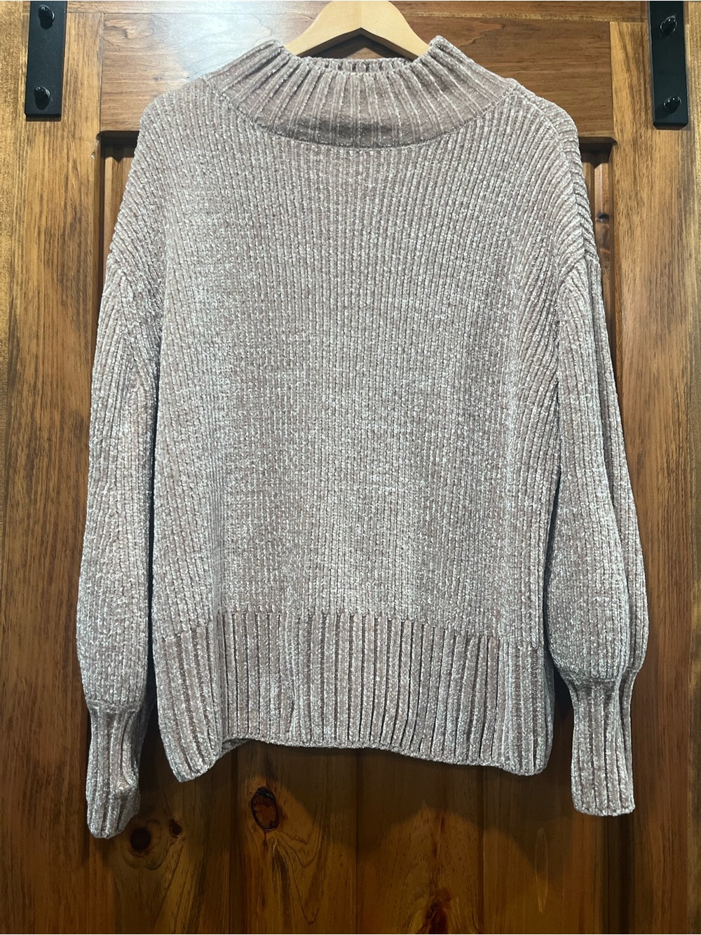 Cynthia Rowley Ribbed Mock Neck Sweater - Taupe
